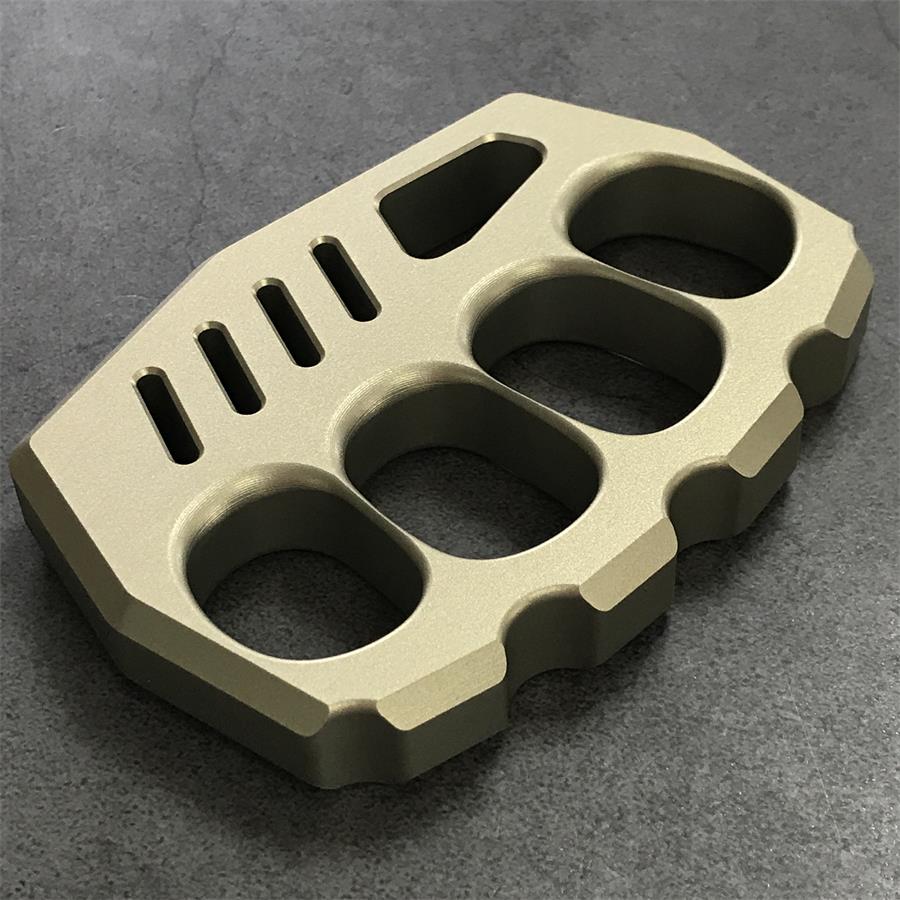 Oversized Finger Loop Aluminum Knuckle Duster Defense EDC Tool