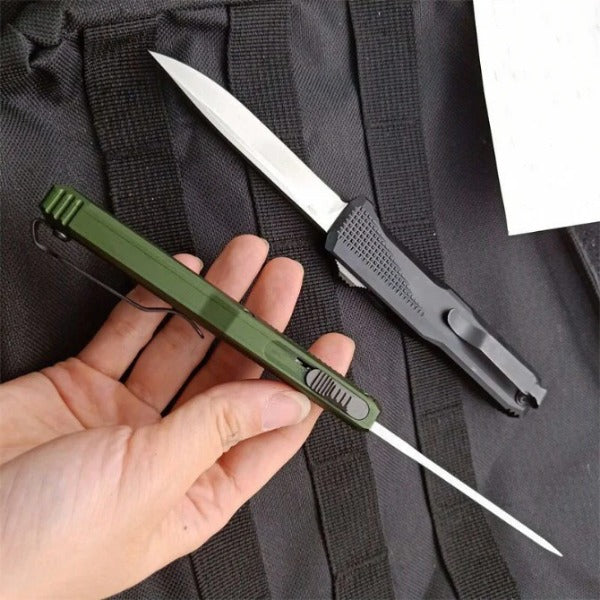 Tactical Pocket Knife with Aluminum Handle for Hunting and Self Defense Purposes