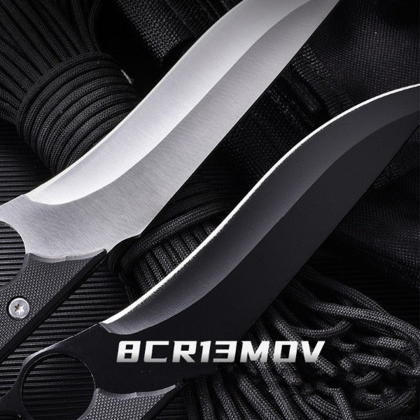 Outdoor Survival Fixed Blade Knife with Knuckle Duster Protection