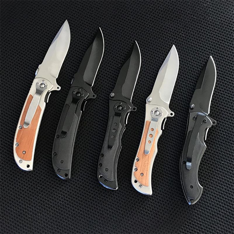 Folding Knife with Durable Wooden Handle for Everyday Self-defense