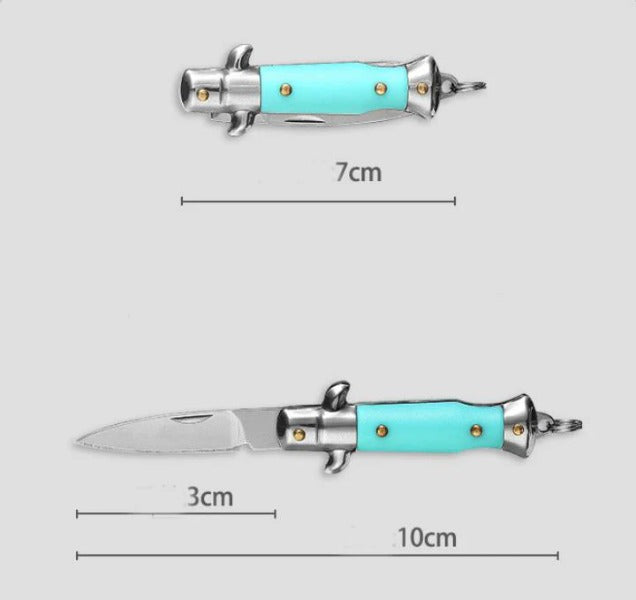 Keychain Folding Knife Mini EDC Tool for Outdoor Defense and Pocket Carry