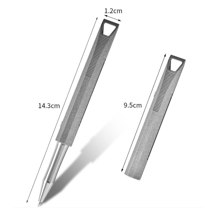 Stress-Reducing Titanium Alloy Tactical Pen with Slide Function