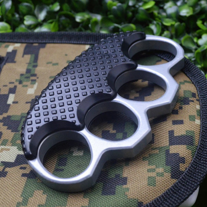 Reinforced Metal Knuckle Duster Four Finger Defense Gear