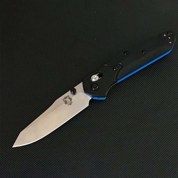 Liome EDC Tool Folding Blade Knife with Dual Color G10 Grip for Outdoor Use