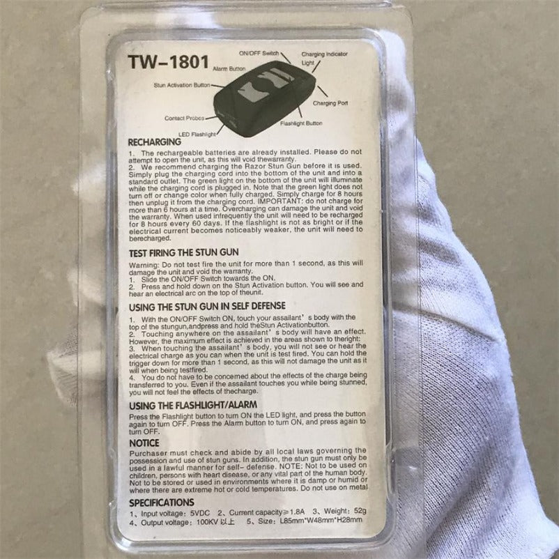 Portable Stun Gun with Car Key Design for Safety