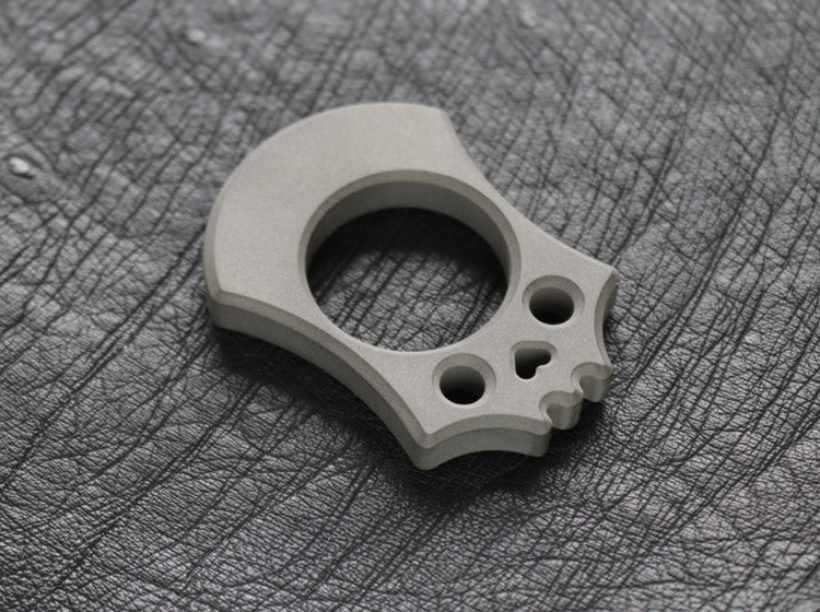 Titanium Skull EDC Knuckle Duster Ring and Keychain Self Defense Tool