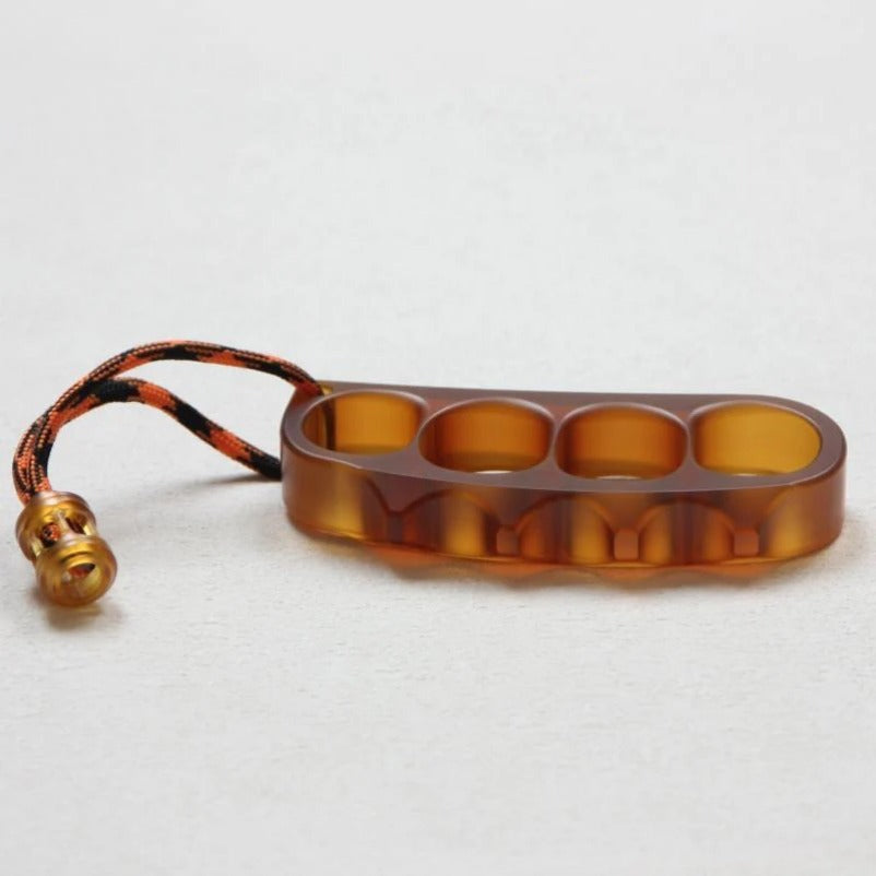 Amber Pea Knuckle Duster Strong Defense Tool for EDC Use