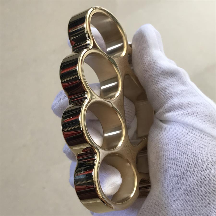 Mirror Polished Large Hole Brass Knuckle Duster with Bottle Opener