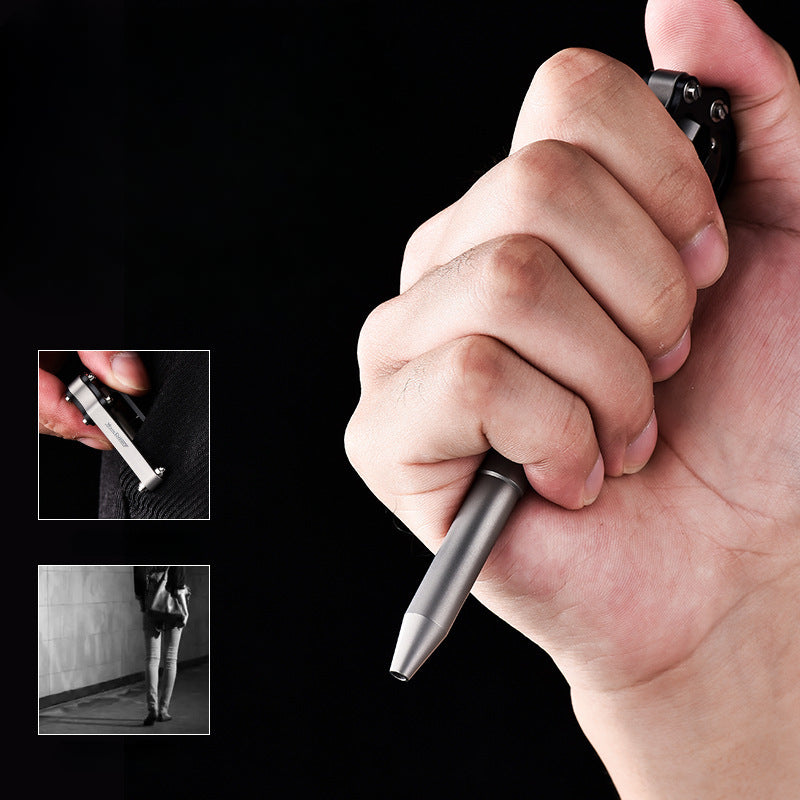 Multifunctional Tactical Pen Made of Titanium