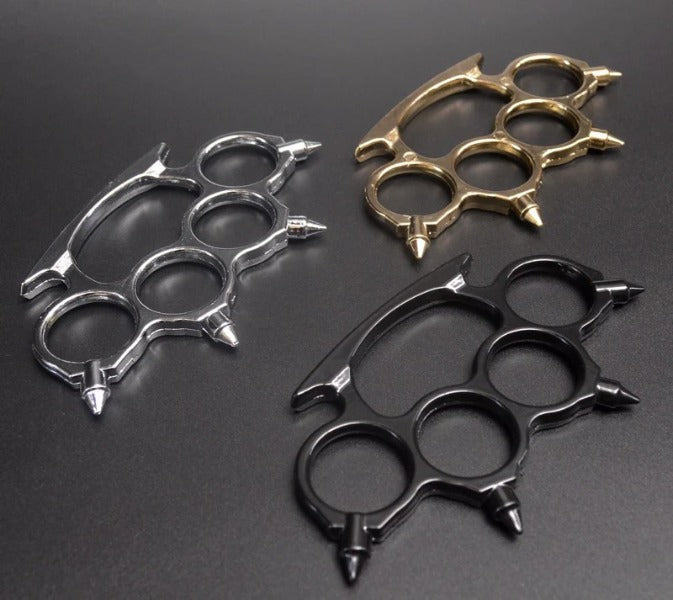 Brass Knuckles Duster Hedgehog Style Self-Defense Tool for EDC