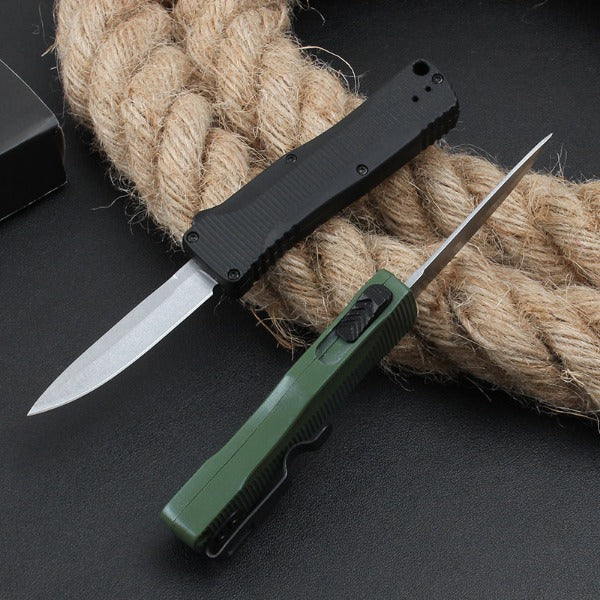 Stonewashed Blade Mini Pocket Knife with Zinc Aluminum Handle for Outdoor