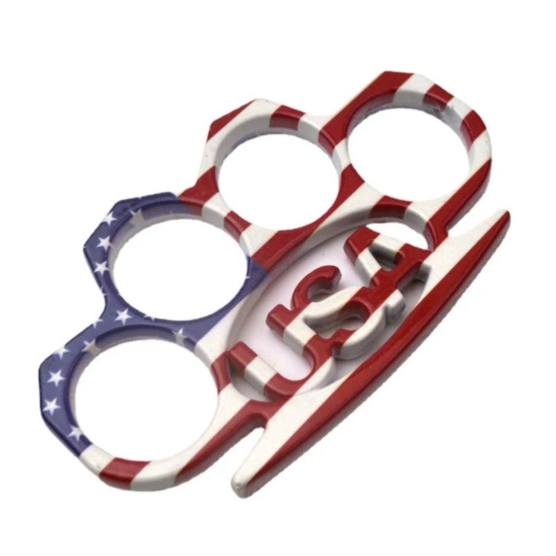 TigerClaw Metal Knuckle Duster with Four-Finger Strap