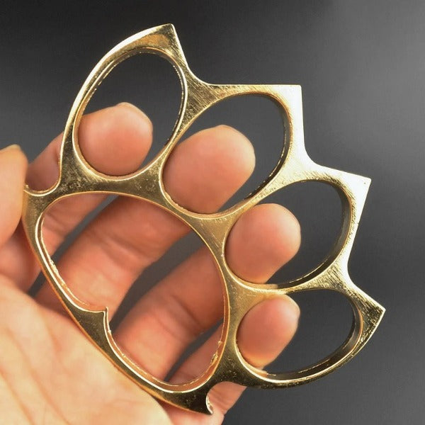 Solid Brass Assassins Knuckles Duster Self-Defense Tool