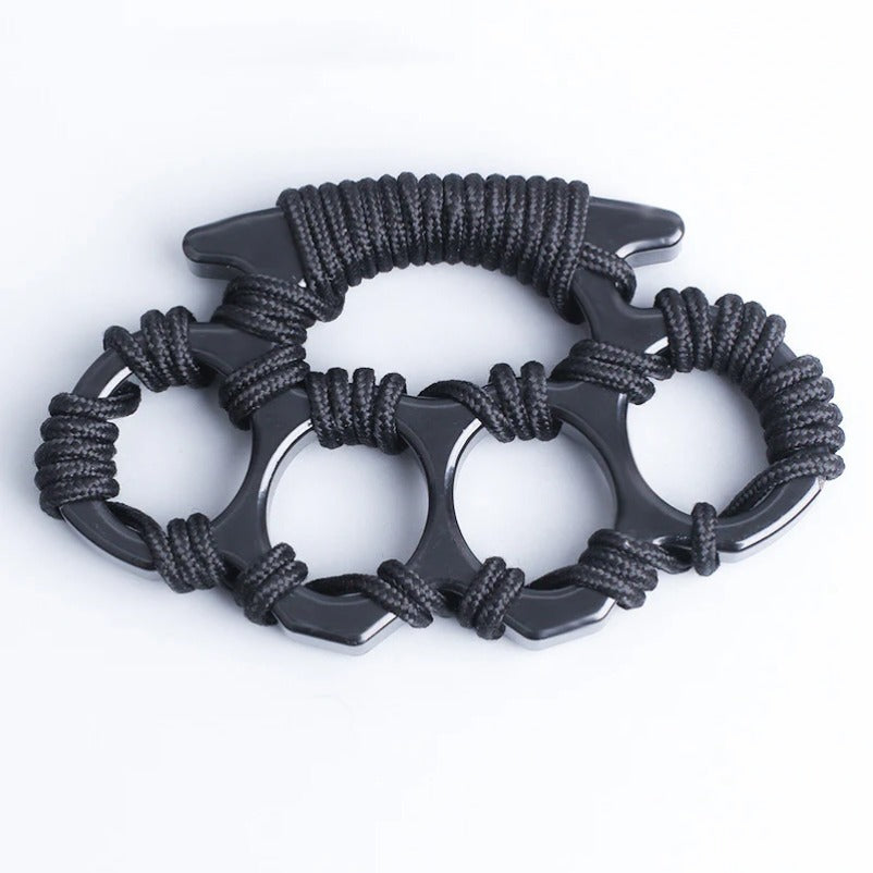 Knuckle Duster with Umbrella Rope Design Four Finger Defense Gear