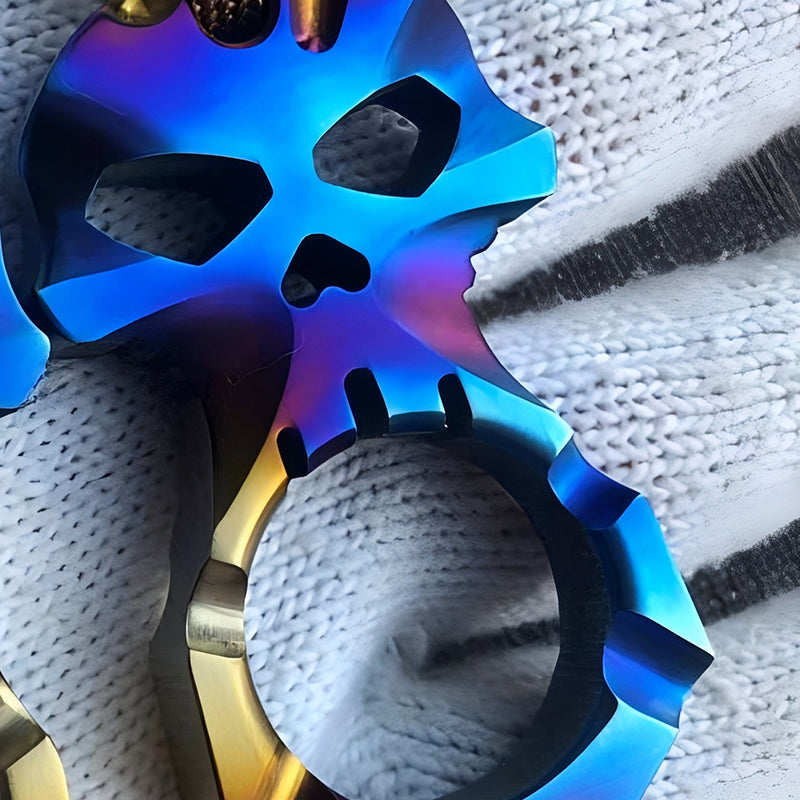 Outdoor Titanium Skull EDC Knuckle Duster Keychain