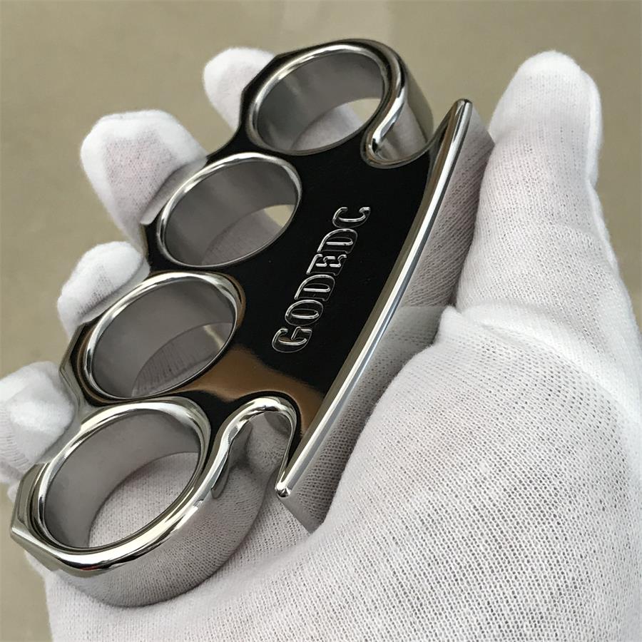 The GODEDC Mirror-Polished Steel Knuckle Duster