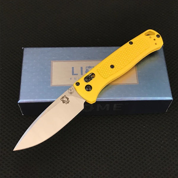 Liome Tactical Folding Blade Survival Knife with Fiber Grip for EDC and Camping