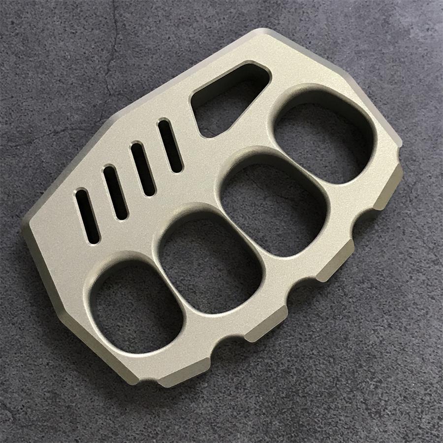 Oversized Finger Loop Aluminum Knuckle Duster Defense EDC Tool