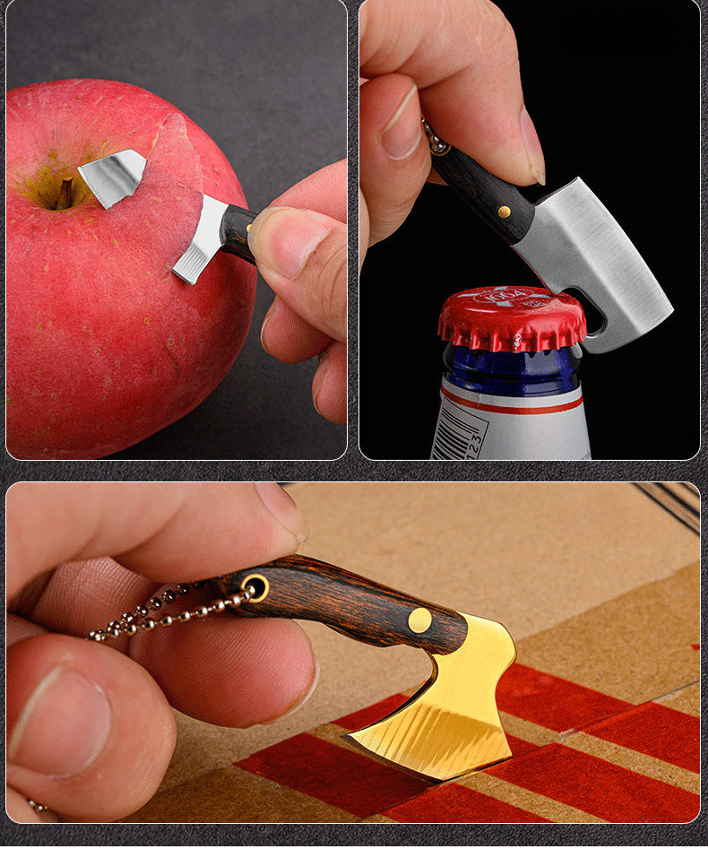Miniature Axe Knife Keychain Charm for Easy Carry and Utility