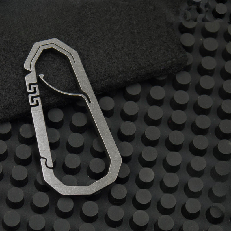 Springy Footprint TC4 Titanium Keyring Lightweight and Durable EDC Accessory
