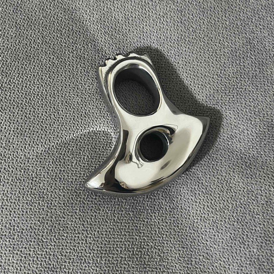 Right Hand Solid Steel Single Finger Knuckle Duster for Self Defense
