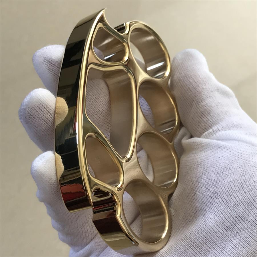 Mirror Polished Large Hole Brass Knuckle Duster with Bottle Opener