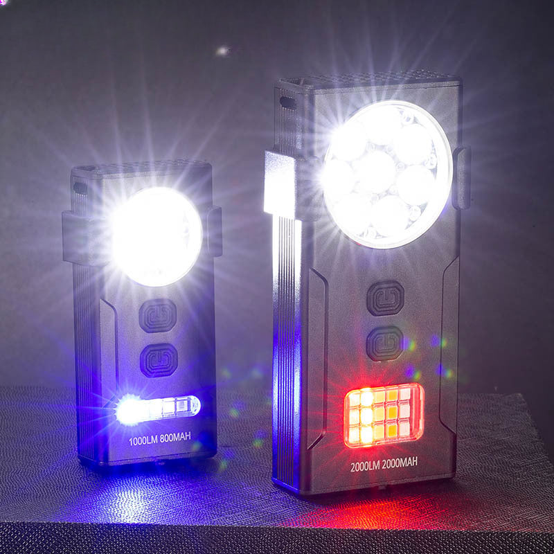 Mini Rechargeable Work Light with Magnetic Clip and Portable LED Keychain