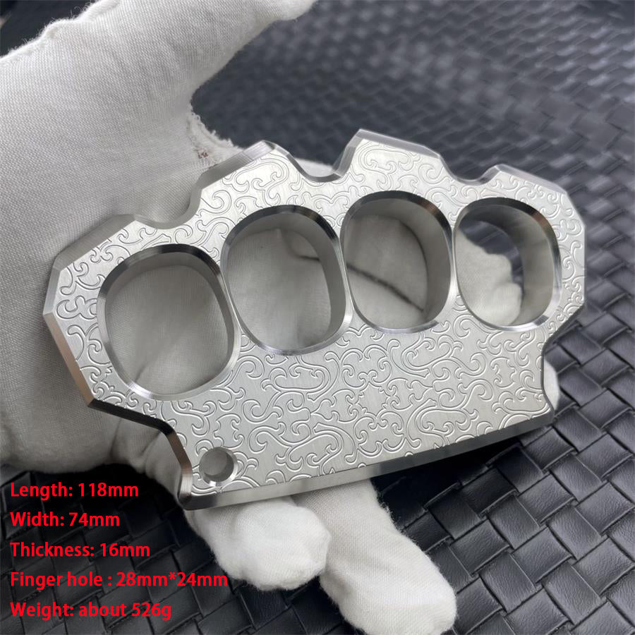 Engraved Knuckle Duster Sturdy Steel Everyday Carry Tool