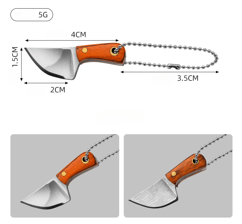 Miniature Axe Knife Keychain Charm for Easy Carry and Utility