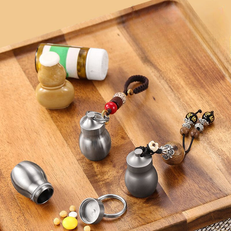 Portable PillSafe Capsule Crafted from Titanium