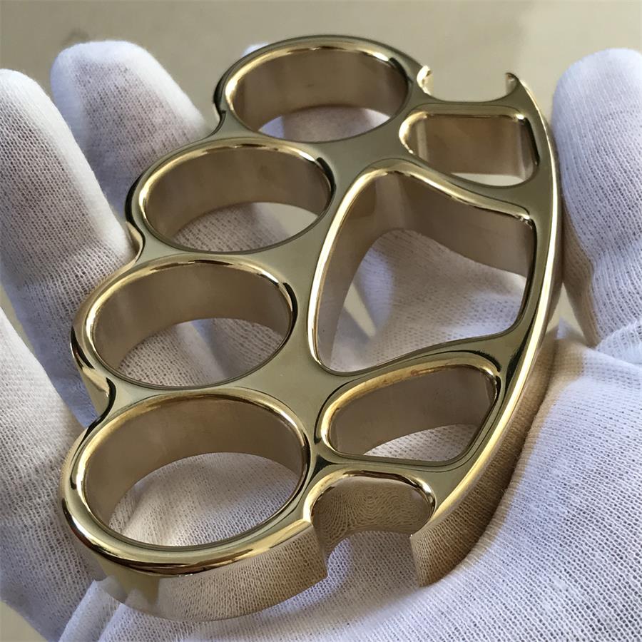Mirror Polished Large Hole Brass Knuckle Duster with Bottle Opener