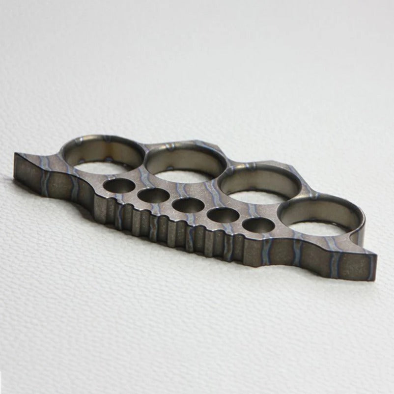 TC4 Titanium Self-Defense Knuckle Duster Compact Tool with Window Breaker