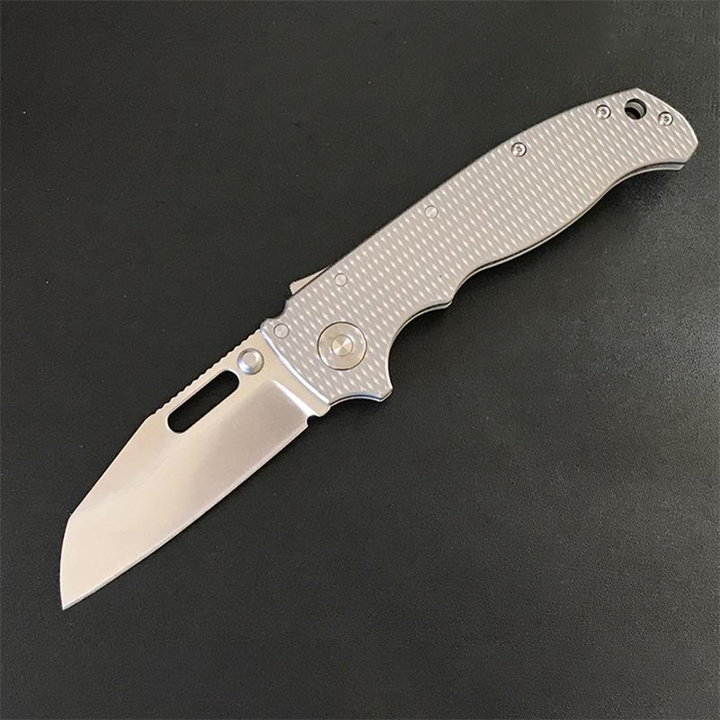 Lightweight Titanium Alloy Folding Knife for Camping and Outdoor Hunts