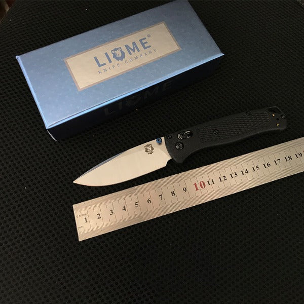 Liome Tactical Folding Blade Survival Knife with Fiber Grip for EDC and Camping