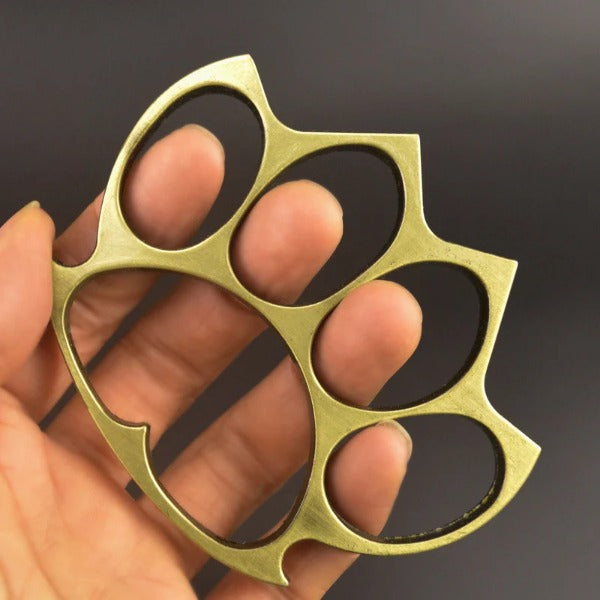 Solid Brass Assassins Knuckles Duster Self-Defense Tool