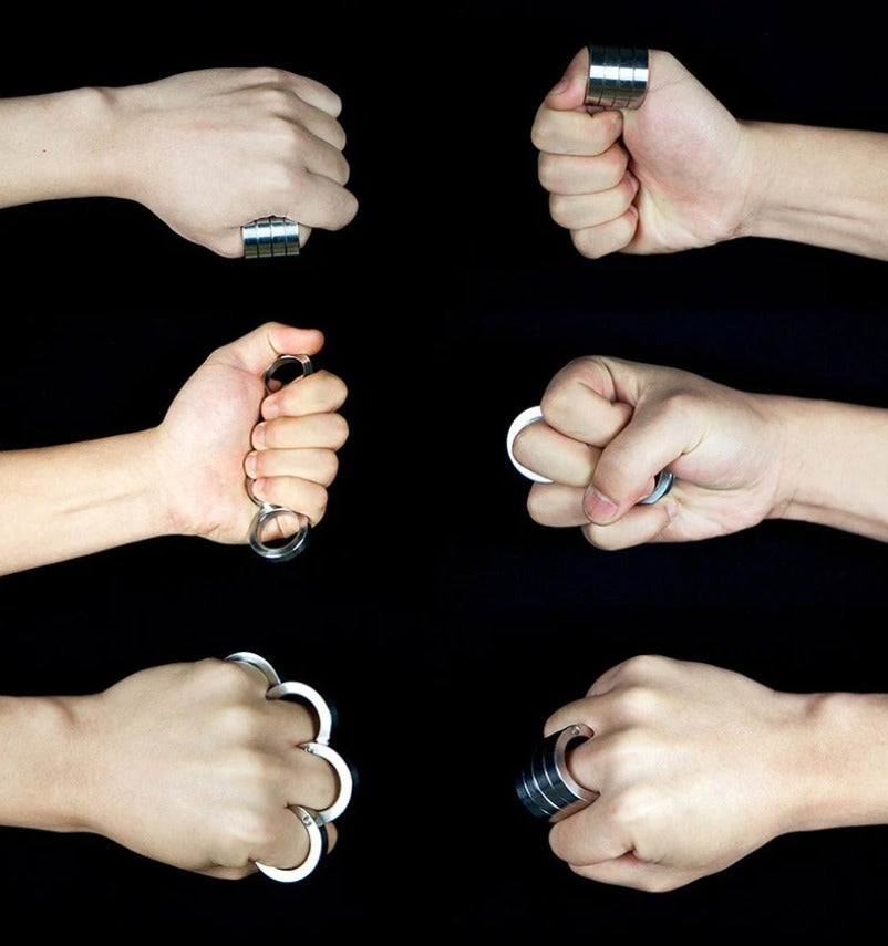 Steel Self-defense Knuckle Duster with Four Finger Design