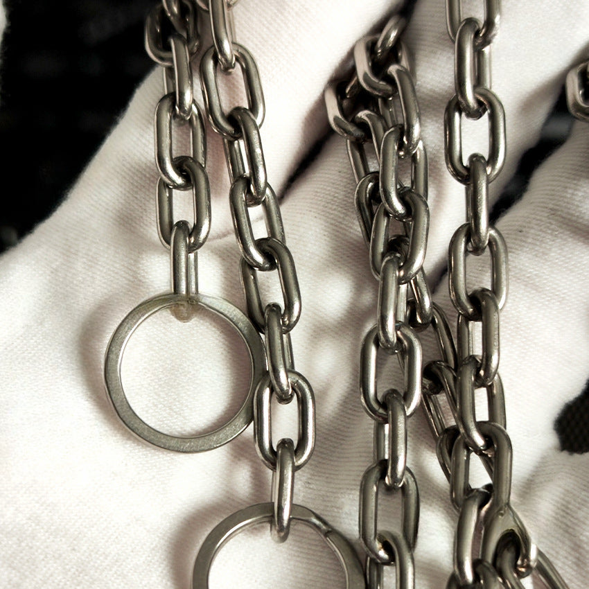 Welded Titanium Wallet Chain Quick Clip Motorcycle Keychain Belt Loop EDC