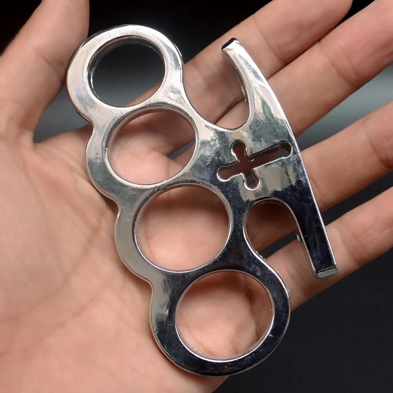 RingGuard Multiuse Brass Knuckles Duster 4 Finger Defense Tool