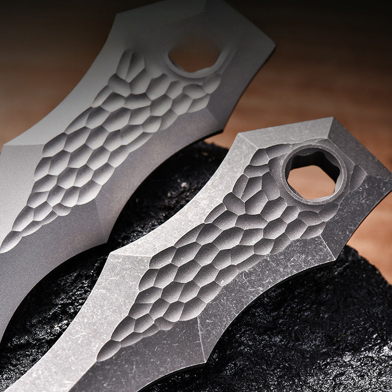 Titanium Tactical Camp Knife for Defense and Survival
