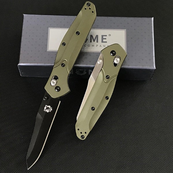 Liome Folding Hunting Knife with Aluminum Grip for Outdoor and EDC Use