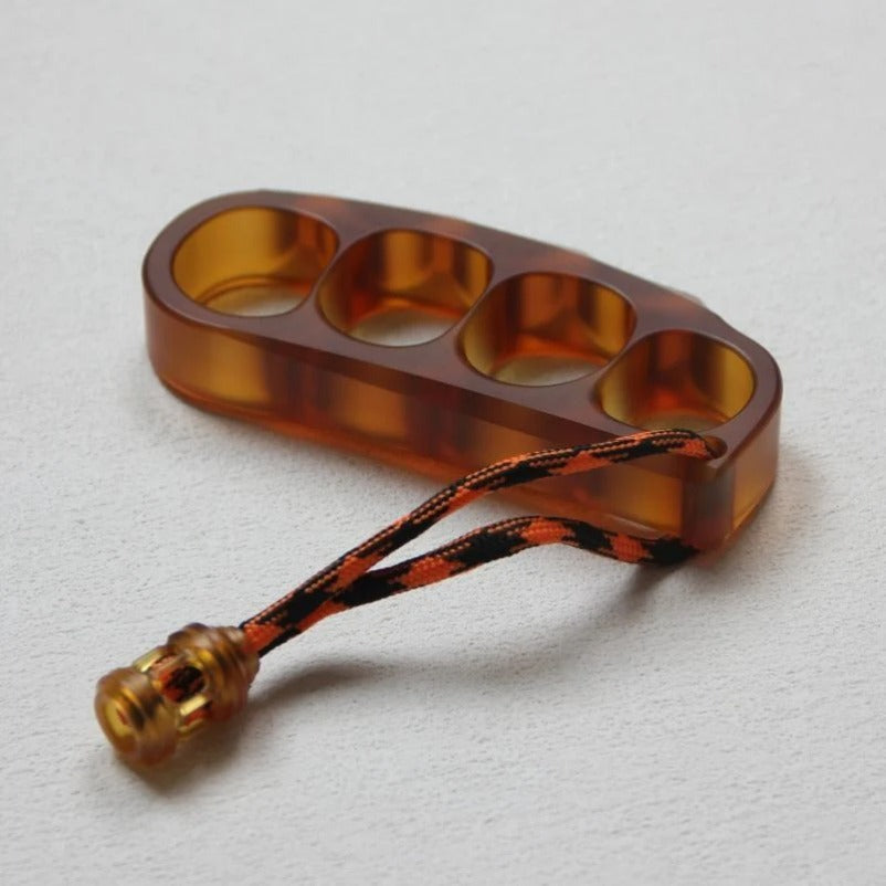 Amber Pea Knuckle Duster Strong Defense Tool for EDC Use