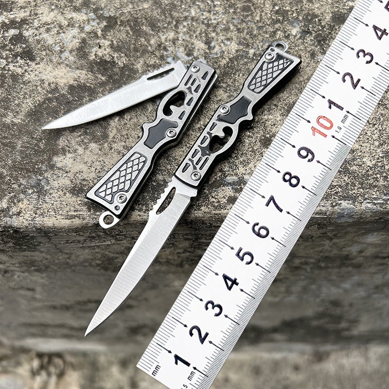Concealed Blade Mini Folding Knife Keychain Pendant for Stylish Carry