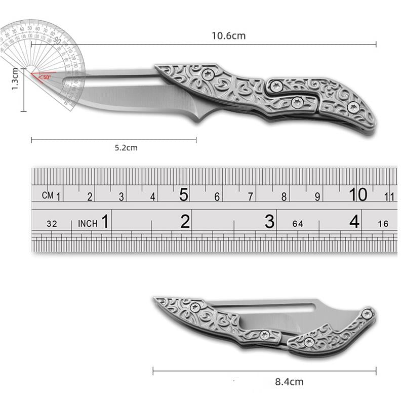Miniature Mechanical Knife with Sharp Transformable Blade for Easy Pocket Storage