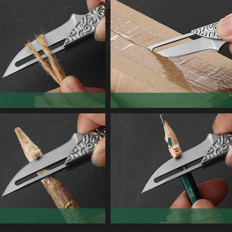 Miniature Mechanical Knife with Sharp Transformable Blade for Easy Pocket Storage