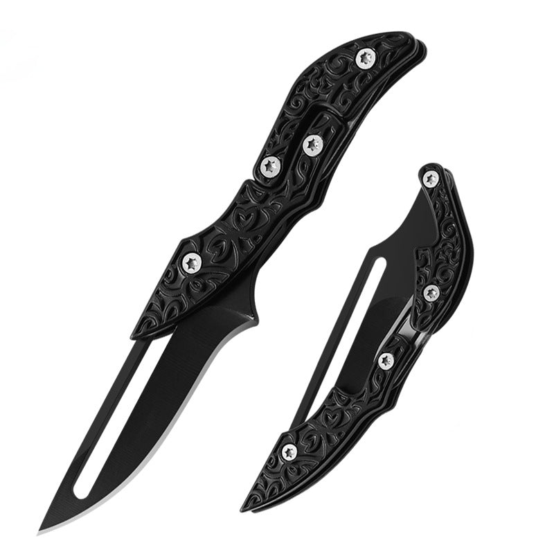 Miniature Mechanical Knife with Sharp Transformable Blade for Easy Pocket Storage
