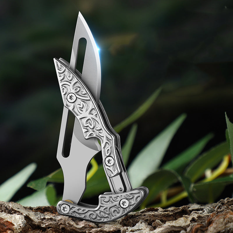 Miniature Mechanical Knife with Sharp Transformable Blade for Easy Pocket Storage
