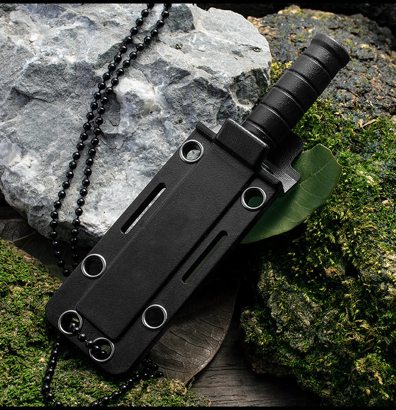 Mini Straight Knife Necklace with Built-in Multi-tool Defense Utility