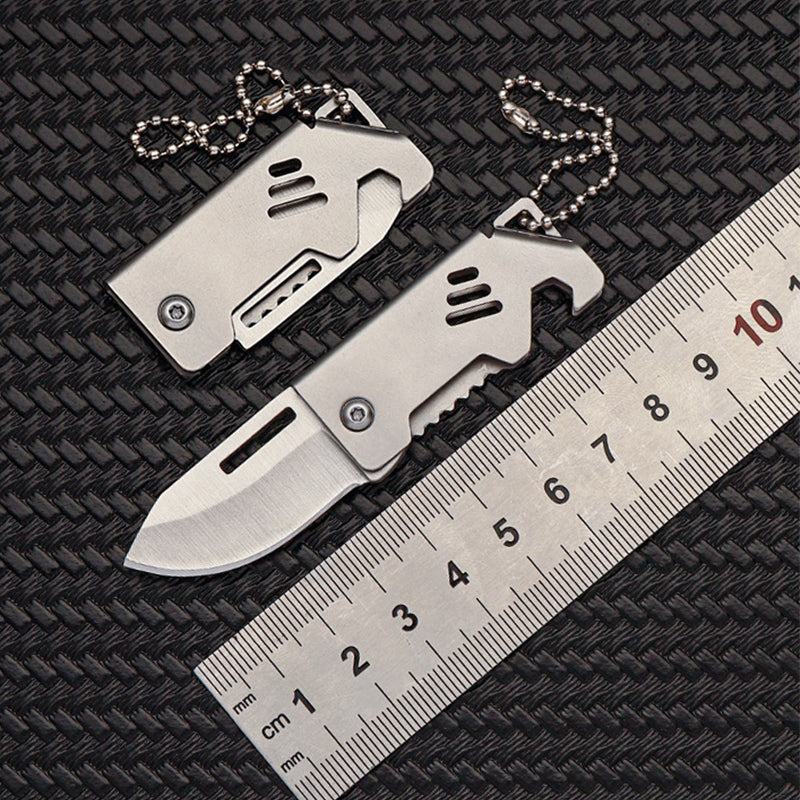 Keychain Folding Knife with Bottle Opener Function and Compact Design