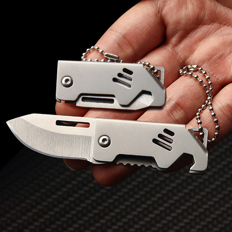 Keychain Folding Knife with Bottle Opener Function and Compact Design