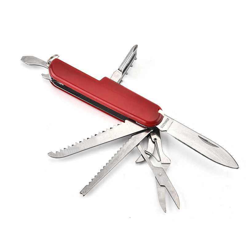 Versatile Folding Knife with Saw Scissors and Bottle Opener Multi-tool